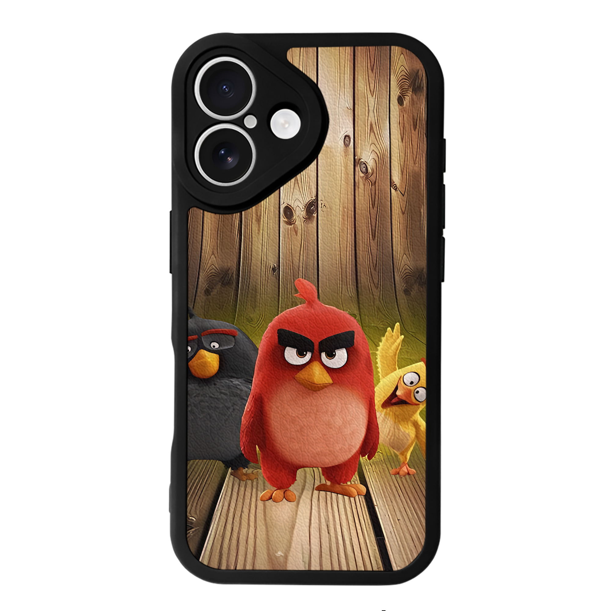 （画像用） Angry Birds アングリーバード 【iPhone 16シリーズ対応】シリコンスマホケース（レザー調） 材質：シリコン